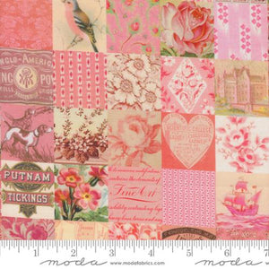 Curated in Color Collection Small Patchwork Cotton Fabric 7461 pink