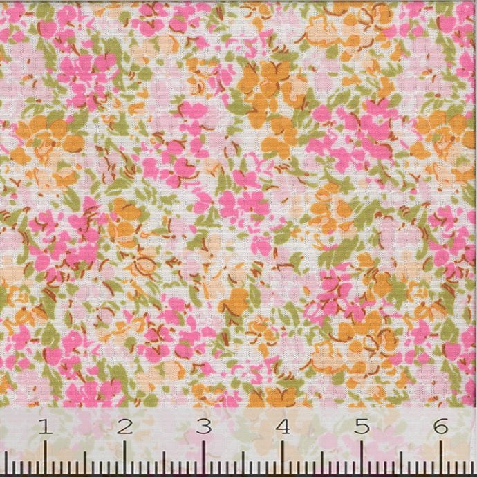pink, Fashion Small Floral Print Fabric CA-194