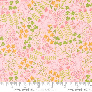 Here Kitty Kitty Collection Garden Kitty Cotton Fabric 20833 pink