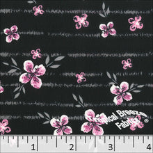 Koshibo Floral Print Polyester Fabric 048427 pink