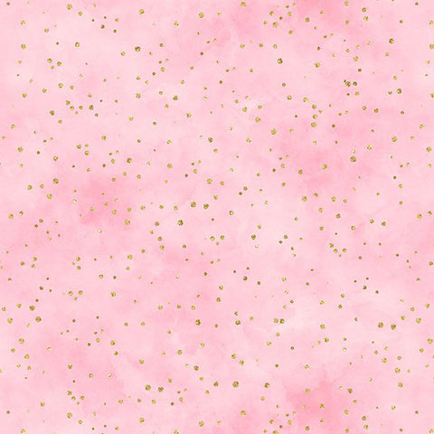 pink, Peony Blossoms Glitter Dots Cotton Fabric 34718