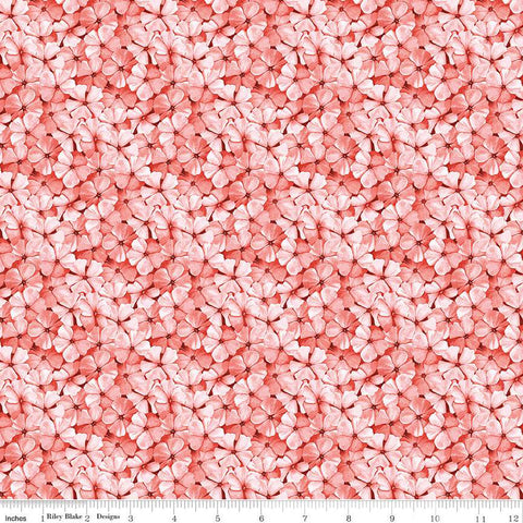 Pink, Sewing Seeds Collection Phlox Petals Cotton Fabric C15694