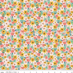 Spring Gardens Collection Floral Cotton Fabric C14112 pink