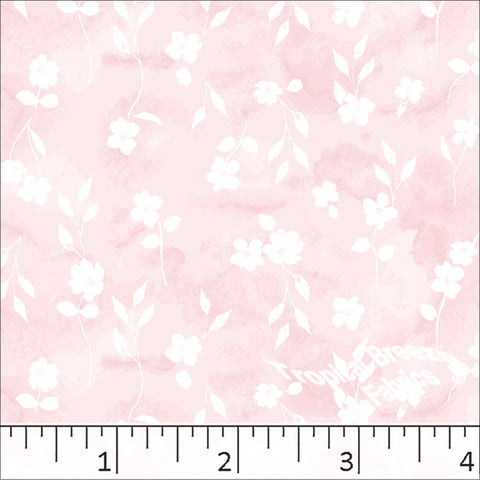 pink, Standard Weave Floral Print Poly Cotton Fabric 6312