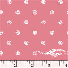 pink, Standard Weave Swirl Dot Poly Cotton Dress Fabric 6236