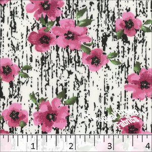 Pink, Tamara Knit Floral Print Fabric 32856