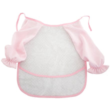 Pink bib with long sleeves