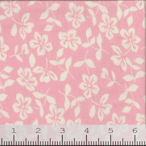 pink, Janessa Linen Texture Floral Fabric FA152