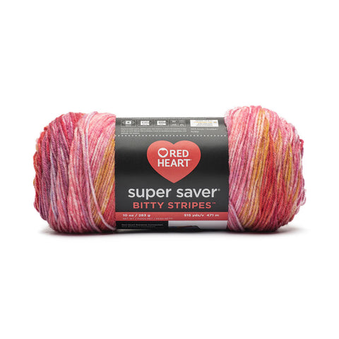 pink lemonade, Super Saver Bitty Stripes Yarn E900 10 oz