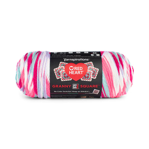 All in One Granny Square Yarn E310 pink punch