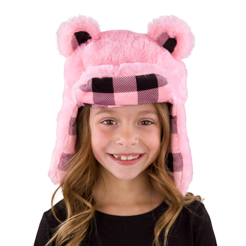 pink, Children's Bear Critter Cap CC