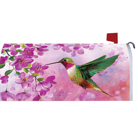Mailbox cover showing Pink Hummingbird