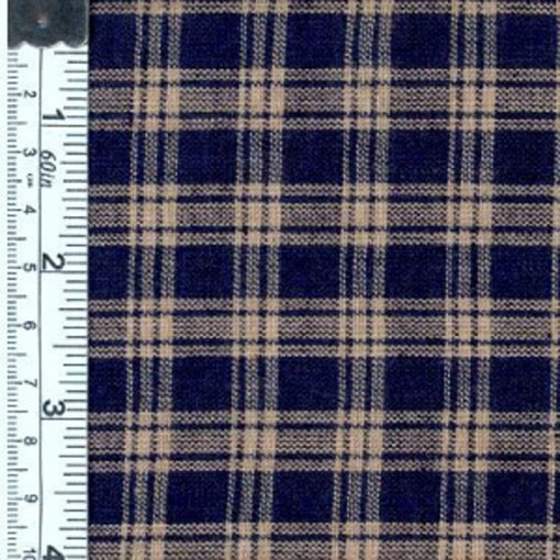 Plaid navy fabric