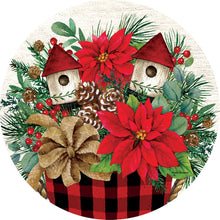 Fall and Winter Accent Magnets poinsettia arrangement