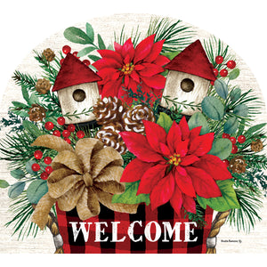 Fall and Winter Arbor Mates poinsettia arrangement