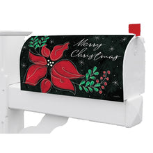 Fall and Winter Mailbox Makeovers poinsettia on black