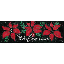 Fall and Winter Signature Signs poinsettia on black