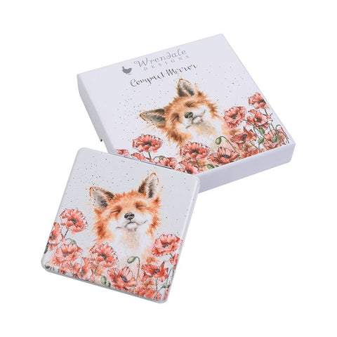 Poppy Fields fox Compact Mirror