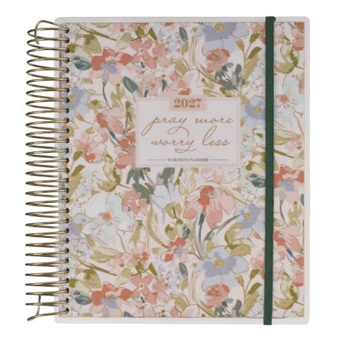 pray more worry less, 2027 Spiral 18-Month Planner APL11