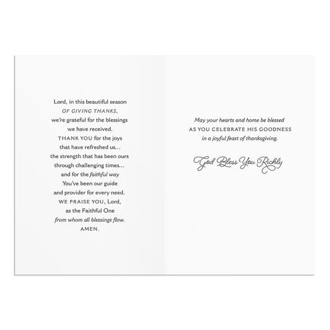 Thanksgiving card inside