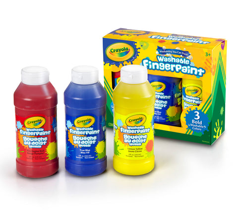primary, 3-Count Washable Fingerpaint Kit 55-1311