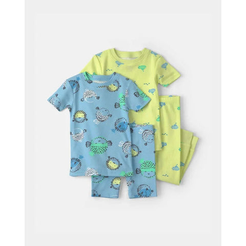 puffer fish, Boys' 4-Piece Pajama Sets 1V