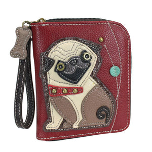 Pug Zip-Around Wallet