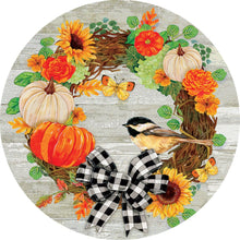 Fall and Winter Accent Magnets pumpkin wreath