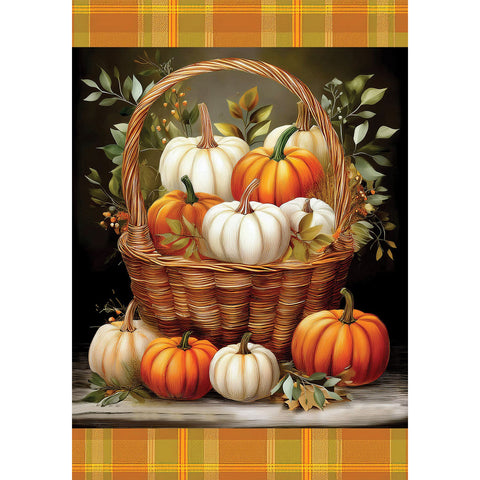 Pumpkin Basket garden flag