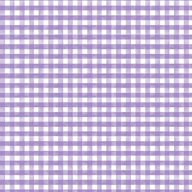 In Bloom Collection Gingham Cotton Fabric purple