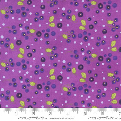 Pansy's Posies Collection Circle Spray Cotton Fabric purple