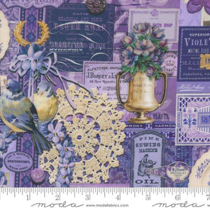 Curated in Color Collection Collage Patchwork Cotton Fabric 7460 purple