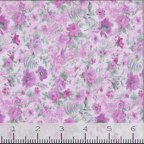 purple, Fashion Floral Print Fabric CA-199