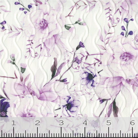 purple, Fashion Floral Print Knit Fabric 248