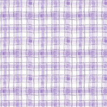 Hummingbird Floral Collection Plaid Cotton Fabric 3023-39832 purple