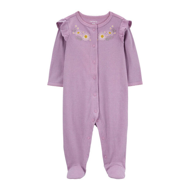 purple-Baby Girls' Snap-Up Sleeper 1R033