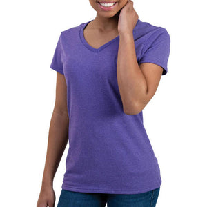 Purple, Women's Short-Sleeve V-Neck T-Shirt G5V00L