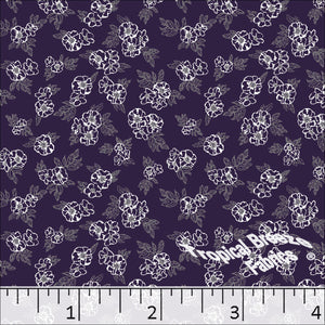 Poly Cotton Floral Print Dress Fabric purpleplum