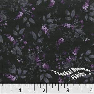 Purpleplum, Crinkle Crepe Print Polyester Fabric 04942