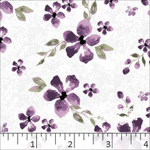 purpleplum, Standard Weave Floral Poly Cotton Dress Fabric 6232