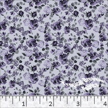 Standard Weave Floral Poly Cotton Fabric 6109 purpleplum