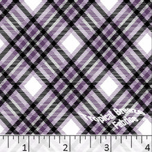 Standard Weave Plaid Print Poly Cotton Fabric 6020 purpleplum