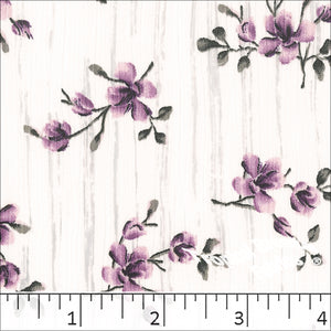 Purpleplum, Yoryu Floral Print Polyester Fabric 048513