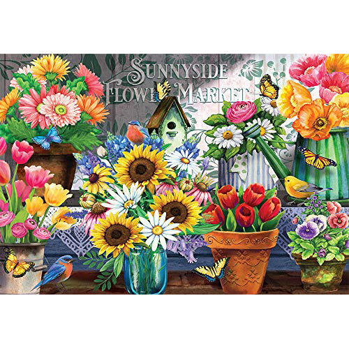 Sunnyside Flower Market 1000-Piece Puzzle PZ91845