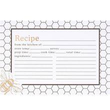 Honeycomb Hive Recipe Cards Q12-25361