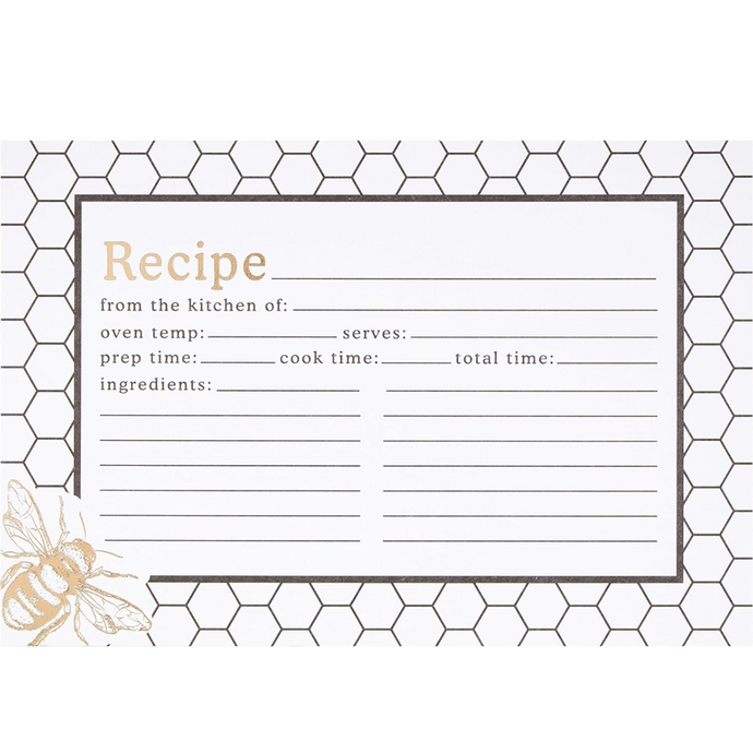 Honeycomb Hive Recipe Cards Q12-25361
