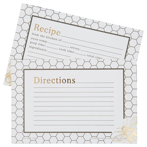 Front and Back of Recipe Cards