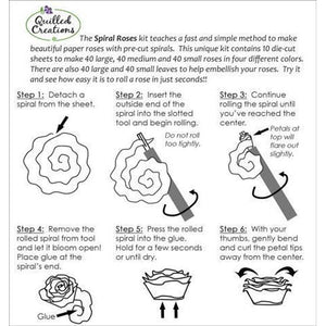 Instructions for making quilled roses