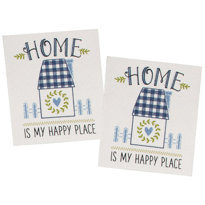 2-Pack Love Grows Here Swedish Dishcloths R7635