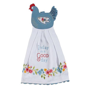 Countryside Rooster Hang-Up Kitchen Towel R8019